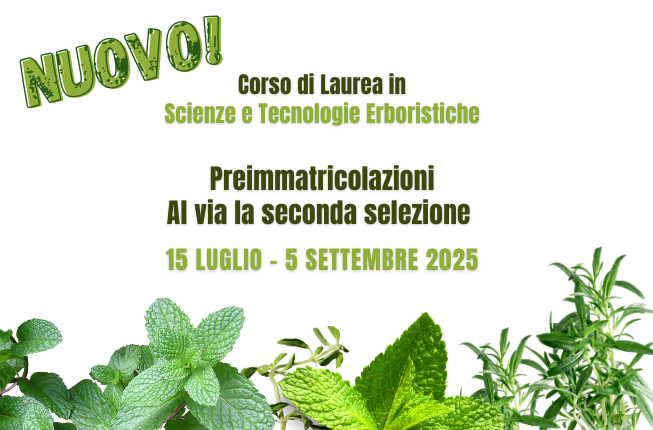 Collegamento a Nuovo Corso di Laurea in Scienze e Tecnologie Erboristiche